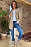 Made in Italy Runa Leather Look Relaxed Blazer Clay